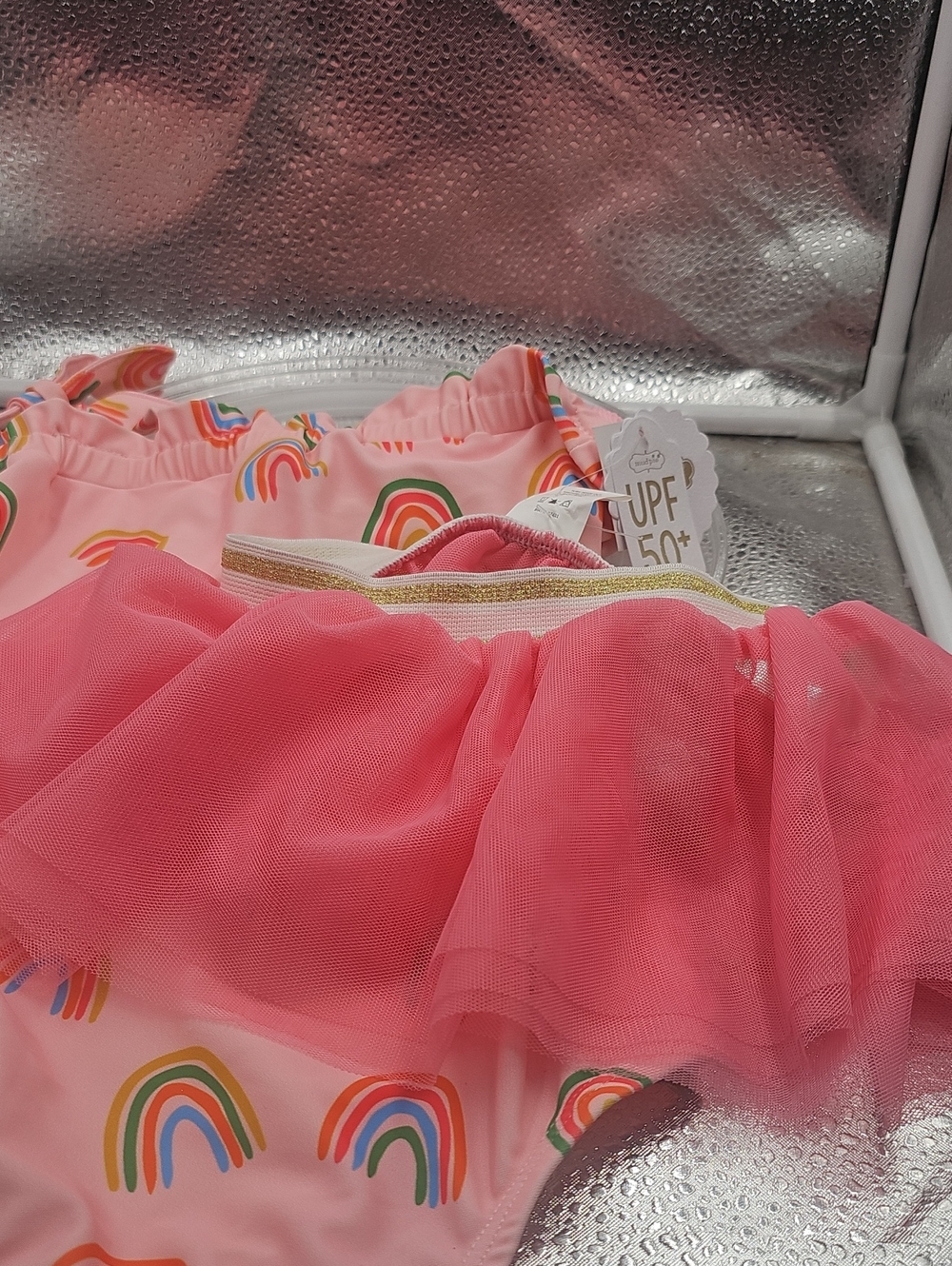 X Pink Little Girls Swim Suit With Tutu Sz 5T​ - Picture 3 of 4